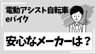 電動アシスト自転車・eバイクメーカーの「メーカー安心度」を数値で比較のサムネイル